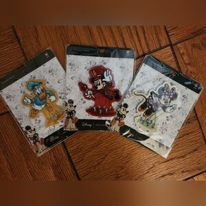 NWT Disney Sticker Patch Set - Blue Donald, Red Sorcerer Mickey, Pink Minnie